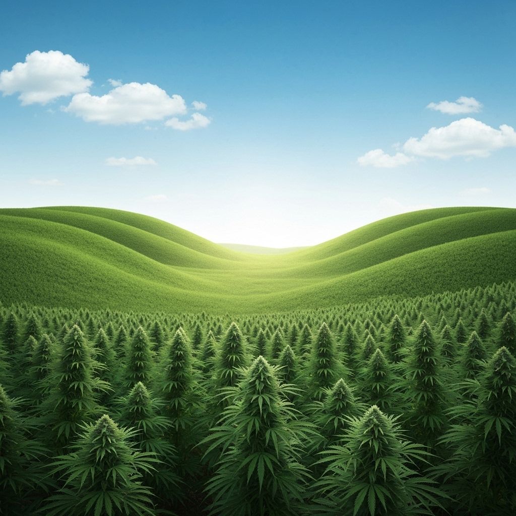 Serene cannabis landscape